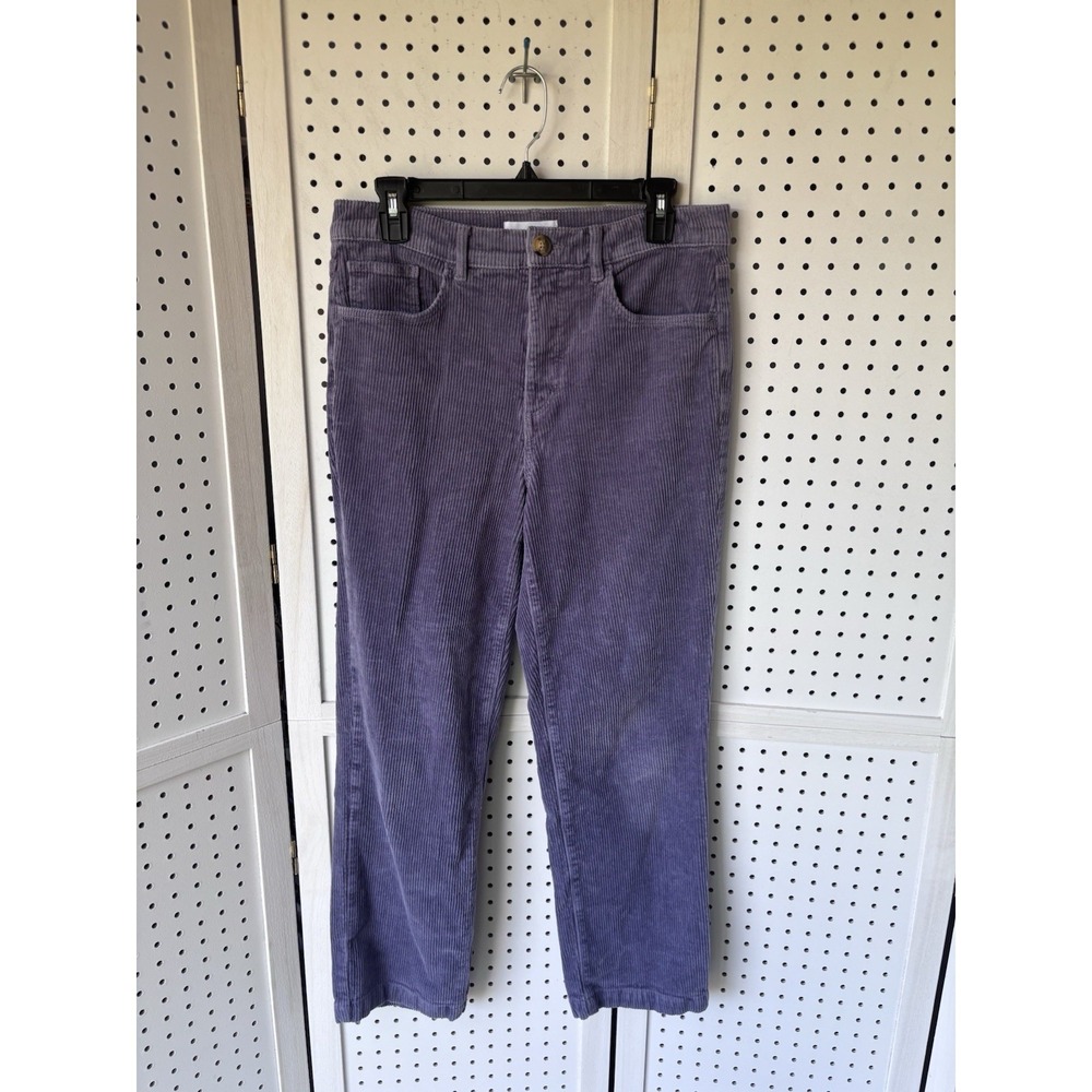 LOFT The Straight Corduroy‎ Pants Women's 28/6 Cotton Spandex Lavender Purple